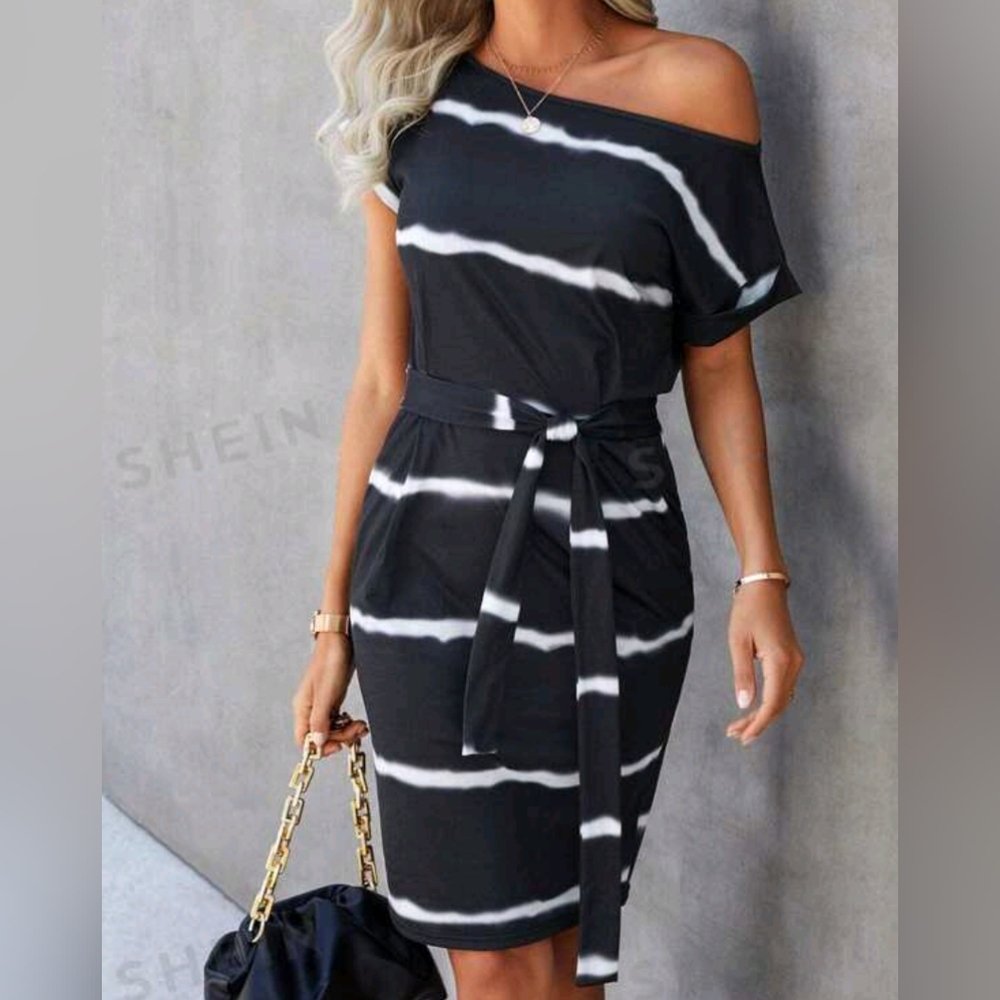 Shein Loose Fit Batwing Sleeve Dress